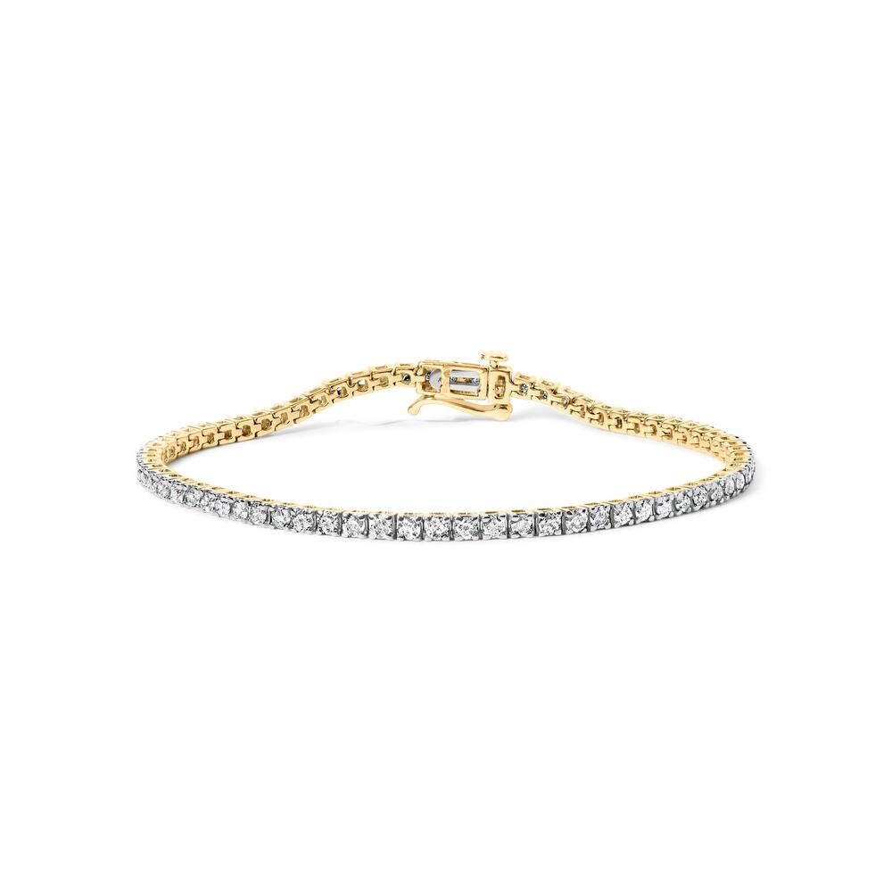 Haus of Brilliance 14K Yellow Gold Plated 3.0 Cttw Diamond Tennis Bracelet